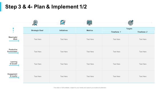 Strategies Improving Corporate Culture Step 3 And 4 Plan And Implement Work Inspiration PDF