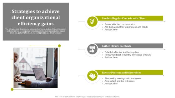 Strategies To Achieve Client Organizational Efficiency Gains Demonstration PDF Strategies To Achieve Client Organizational Efficiency Gains Demonstration PDF