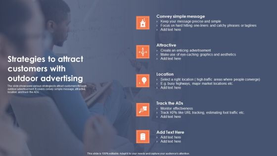 Strategies To Attract Customers With Outdoor Advertising Mockup PDF