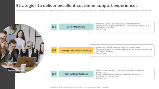 Strategies To Deliver Excellent Customer Support Experiences Portrait PDF Strategies To Deliver Excellent Customer Support Experiences Portrait PDF