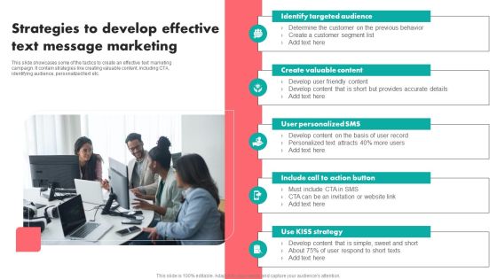 Strategies To Develop Effective Text Message Marketing Summary PDF