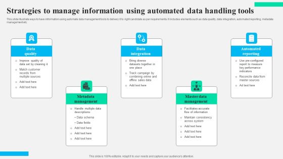 Strategies To Manage Information Using Automated Data Handling Tools Brochure PDF Strategies To Manage Information Using Automated Data Handling Tools Brochure PDF