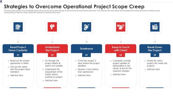 Strategies To Overcome Operational Project Scope Creep Information PDF