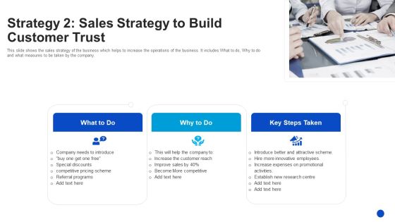 Strategy 2 Sales Strategy To Build Customer Trust Brochure PDF Strategy 2 Sales Strategy To Build Customer Trust Brochure PDF
