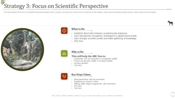 Strategy 3 Focus On Scientific Perspective Ppt Ideas Brochure PDF