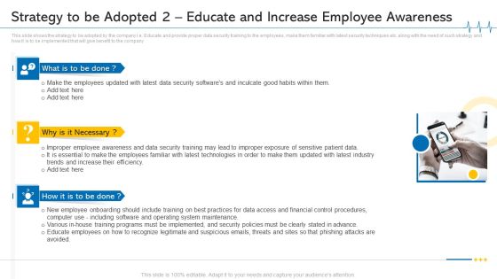 Strategy To Be Adopted 2 Educate And Increase Employee Awareness Ppt Pictures File Formats PDF Strategy To Be Adopted 2 Educate And Increase Employee Awareness Ppt Pictures File Formats PDF