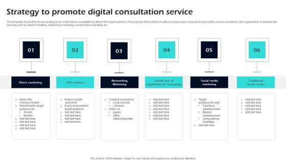 Strategy To Promote Digital Consultation Service Ppt Designs Strategy To Promote Digital Consultation Service Ppt Designs