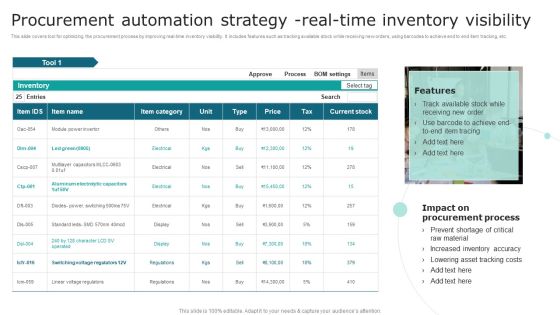 Streamlining Operations With Supply Chain Automation Procurement Automation Strategy Real Time Inventory Visibility Guidelines PDF Streamlining Operations With Supply Chain Automation Procurement Automation Strategy Real Time Inventory Visibility Guidelines PDF