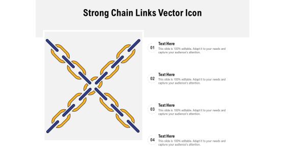 Strong Chain Links Vector Icon Ppt PowerPoint Presentation File Rules PDF