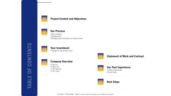Student Club Event Planning Table Of Contents Ppt Ideas Design Ideas PDF Student Club Event Planning Table Of Contents Ppt Ideas Design Ideas PDF
