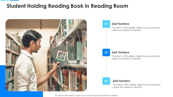 Student Holding Reading Book In Reading Room Portrait PDF