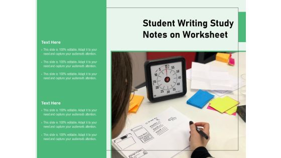 Student Writing Study Notes On Worksheet Ppt PowerPoint Presentation File Clipart PDF Student Writing Study Notes On Worksheet Ppt PowerPoint Presentation File Clipart PDF