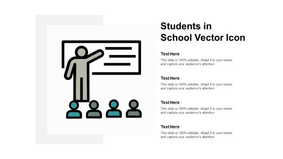 Students In School Vector Icon Ppt PowerPoint Presentation Outline Example Introduction