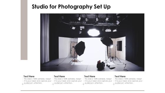 Studio For Photography Set Up Ppt PowerPoint Presentation Gallery Grid PDF