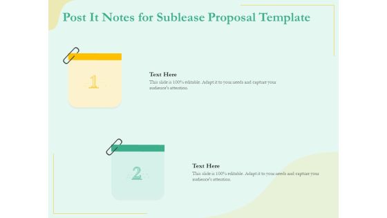 Sublease Agreement Post It Notes For Sublease Proposal Template Ppt Visual Aids Infographic Template PDF Sublease Agreement Post It Notes For Sublease Proposal Template Ppt Visual Aids Infographic Template PDF