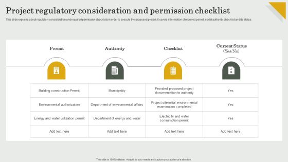 Submission Of Project Viability Report For Bank Loan Project Regulatory Consideration And Permission Mockup PDF
