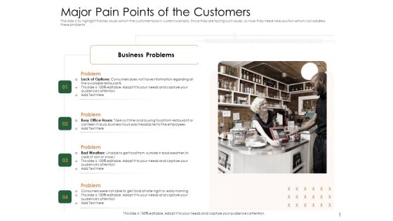 Substitute Financing Pitch Deck Major Pain Points Of The Customers Guidelines PDF Substitute Financing Pitch Deck Major Pain Points Of The Customers Guidelines PDF