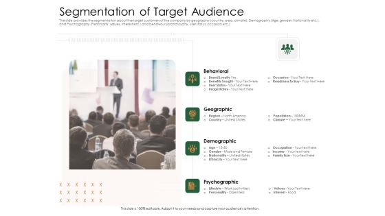 Substitute Financing Pitch Deck Segmentation Of Target Audience Inspiration PDF