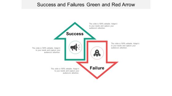 Success And Failures Green And Red Arrow Ppt PowerPoint Presentation Pictures Layout