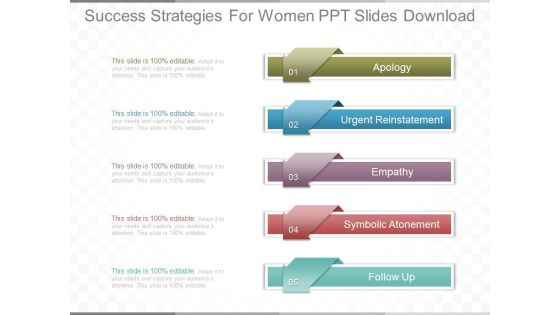 Success Strategies For Women Ppt Slides Download Success Strategies For Women Ppt Slides Download
