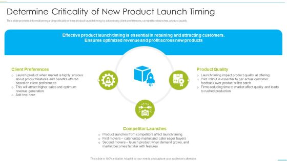 Successful Product Inauguration Management Determine Criticality Of New Product Structure PDF