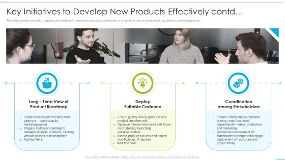 Successful Product Inauguration Management Key Initiatives To Develop New Products Professional PDF