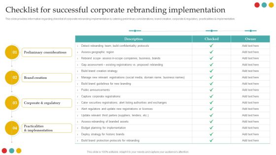 Successful Rebranding Guide Checklist For Successful Corporate Rebranding Implementation Formats PDF Successful Rebranding Guide Checklist For Successful Corporate Rebranding Implementation Formats PDF
