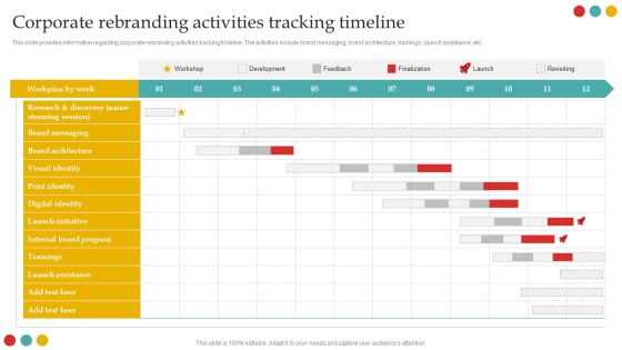 Successful Rebranding Guide Corporate Rebranding Activities Tracking Timeline Sample PDF Successful Rebranding Guide Corporate Rebranding Activities Tracking Timeline Sample PDF