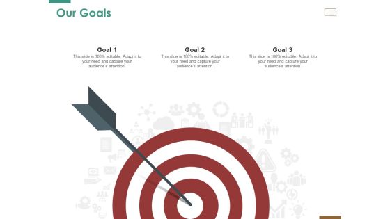 Successful Strategy Implementation Process Organization Our Goals Icons PDF