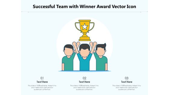 Successful Team With Winner Award Vector Icon Ppt PowerPoint Presentation File Graphic Images PDF