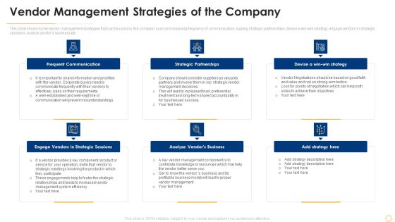 Successful Vendor Management Approaches To Boost Procurement Efficiency Vendor Management Strategies Of The Company Inspiration PDF Successful Vendor Management Approaches To Boost Procurement Efficiency Vendor Management Strategies Of The Company Inspiration PDF