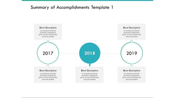 Summary Of Accomplishments Template 2017 To 2019 Ppt PowerPoint Presentation Infographics Templates Summary Of Accomplishments Template 2017 To 2019 Ppt PowerPoint Presentation Infographics Templates