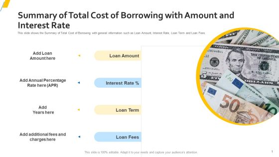 Summary Of Total Cost Of Borrowing With Amount And Interest Rate Formats PDF Summary Of Total Cost Of Borrowing With Amount And Interest Rate Formats PDF