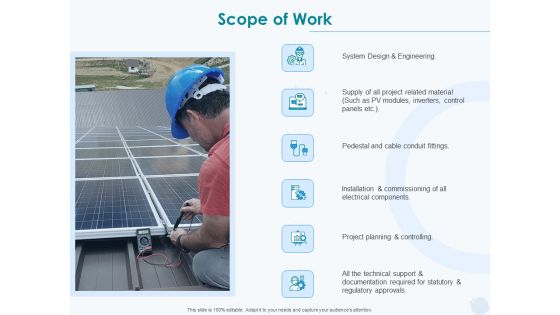 Sun Energy Dealing Scope Of Work Ppt Layouts Visuals PDF