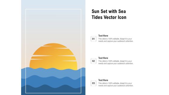 Sun Set With Sea Tides Vector Icon Ppt PowerPoint Presentation File Samples PDF
