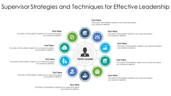 Supervisor Strategies And Techniques For Effective Leadership Ppt PowerPoint Presentation Slides Design Ideas PDF Supervisor Strategies And Techniques For Effective Leadership Ppt PowerPoint Presentation Slides Design Ideas PDF