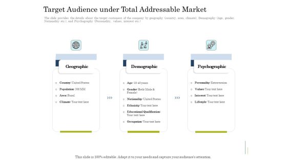 Supplementary Debt Financing Pitch Deck Target Audience Under Total Addressable Market Diagrams PDF Supplementary Debt Financing Pitch Deck Target Audience Under Total Addressable Market Diagrams PDF