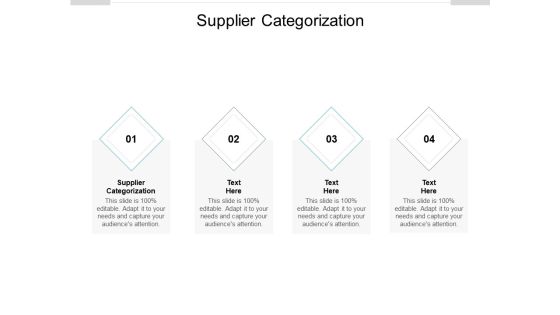 Supplier Categorization Ppt PowerPoint Presentation Model File Formats Cpb Pdf
