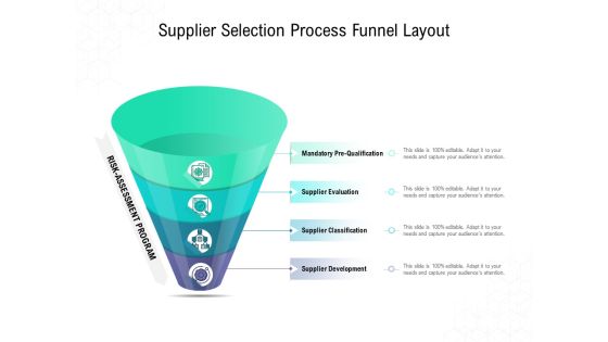 Supplier Selection Process Funnel Layout Ppt PowerPoint Presentation Inspiration Background Image Supplier Selection Process Funnel Layout Ppt PowerPoint Presentation Inspiration Background Image