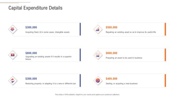 Support Services Management Capital Expenditure Details Graphics PDF Support Services Management Capital Expenditure Details Graphics PDF
