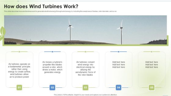 Sustainable Energy How Does Wind Turbines Work Ppt PowerPoint Presentation Outline Show PDF Sustainable Energy How Does Wind Turbines Work Ppt PowerPoint Presentation Outline Show PDF