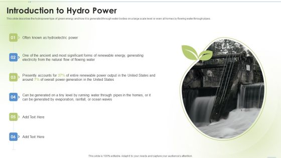 Sustainable Energy Introduction To Hydro Power Ppt PowerPoint Presentation Infographic Template Structure PDF Sustainable Energy Introduction To Hydro Power Ppt PowerPoint Presentation Infographic Template Structure PDF