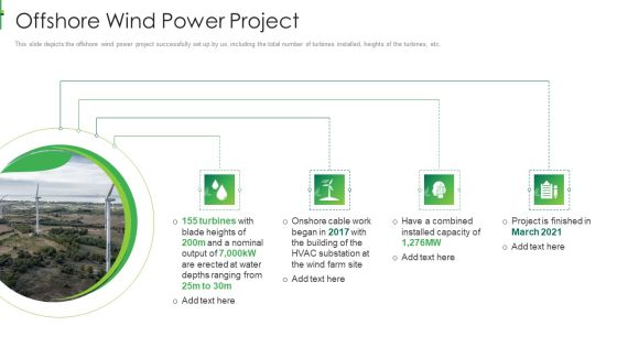 Sustainable Energy Offshore Wind Power Project Clipart PDF