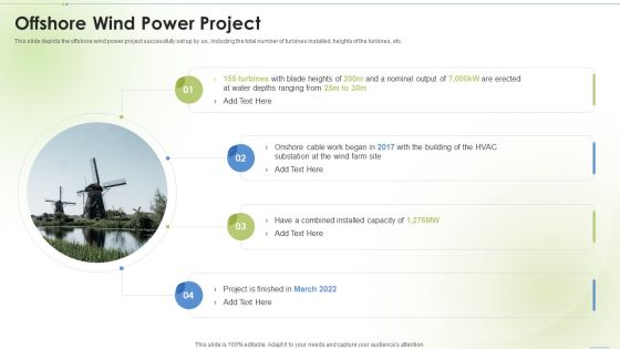 Sustainable Energy Offshore Wind Power Project Ppt PowerPoint Presentation Model Inspiration PDF Sustainable Energy Offshore Wind Power Project Ppt PowerPoint Presentation Model Inspiration PDF