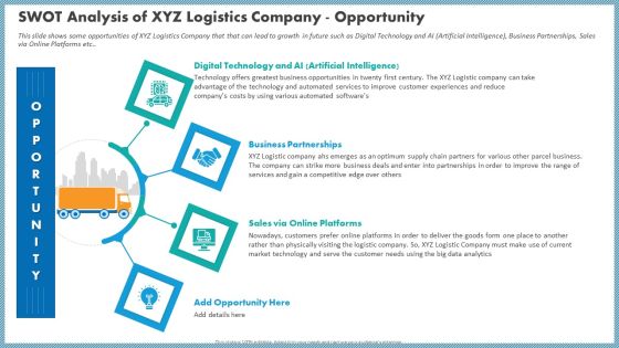Swot Analysis Of XYZ Logistics Company Opportunity Guidelines PDF