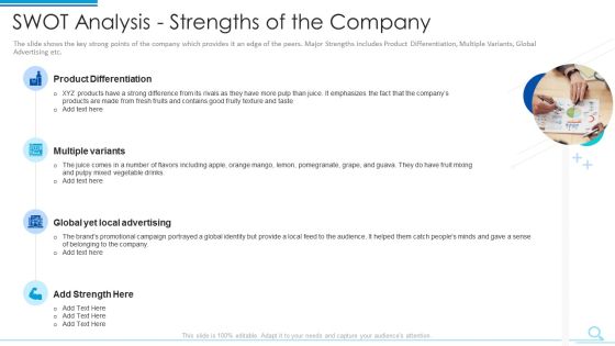 Swot Analysis Strengths Of The Company Template PDF