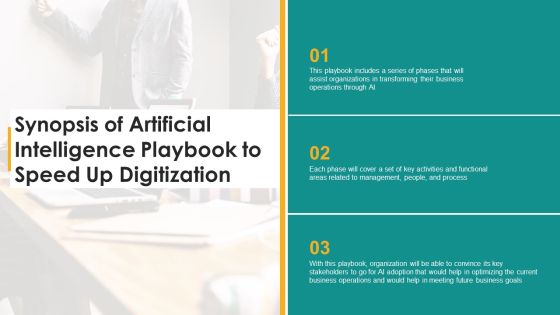 Synopsis Of Artificial Intelligence Playbook To Speed Up Digitization Diagrams PDF Synopsis Of Artificial Intelligence Playbook To Speed Up Digitization Diagrams PDF
