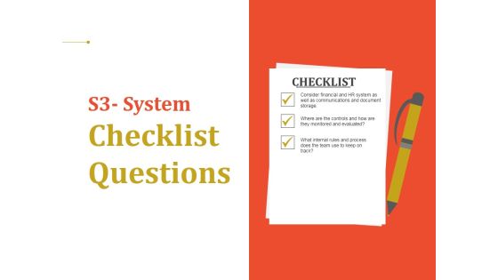 System Checklist Questions Ppt PowerPoint Presentation Slides Infographics System Checklist Questions Ppt PowerPoint Presentation Slides Infographics