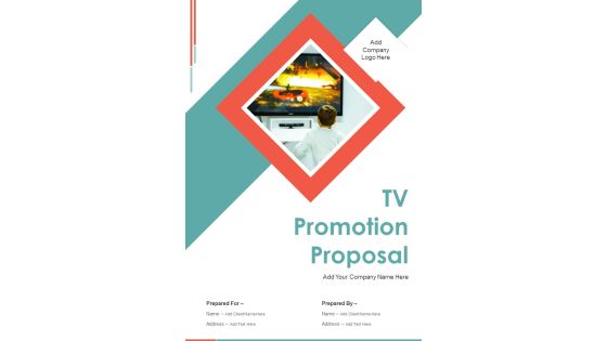 TV Promotion Proposal Example Document Report Doc Pdf Ppt TV Promotion Proposal Example Document Report Doc Pdf Ppt