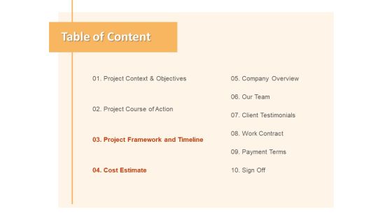 Table Of Content Objectives Ppt PowerPoint Presentation Slides Gridlines